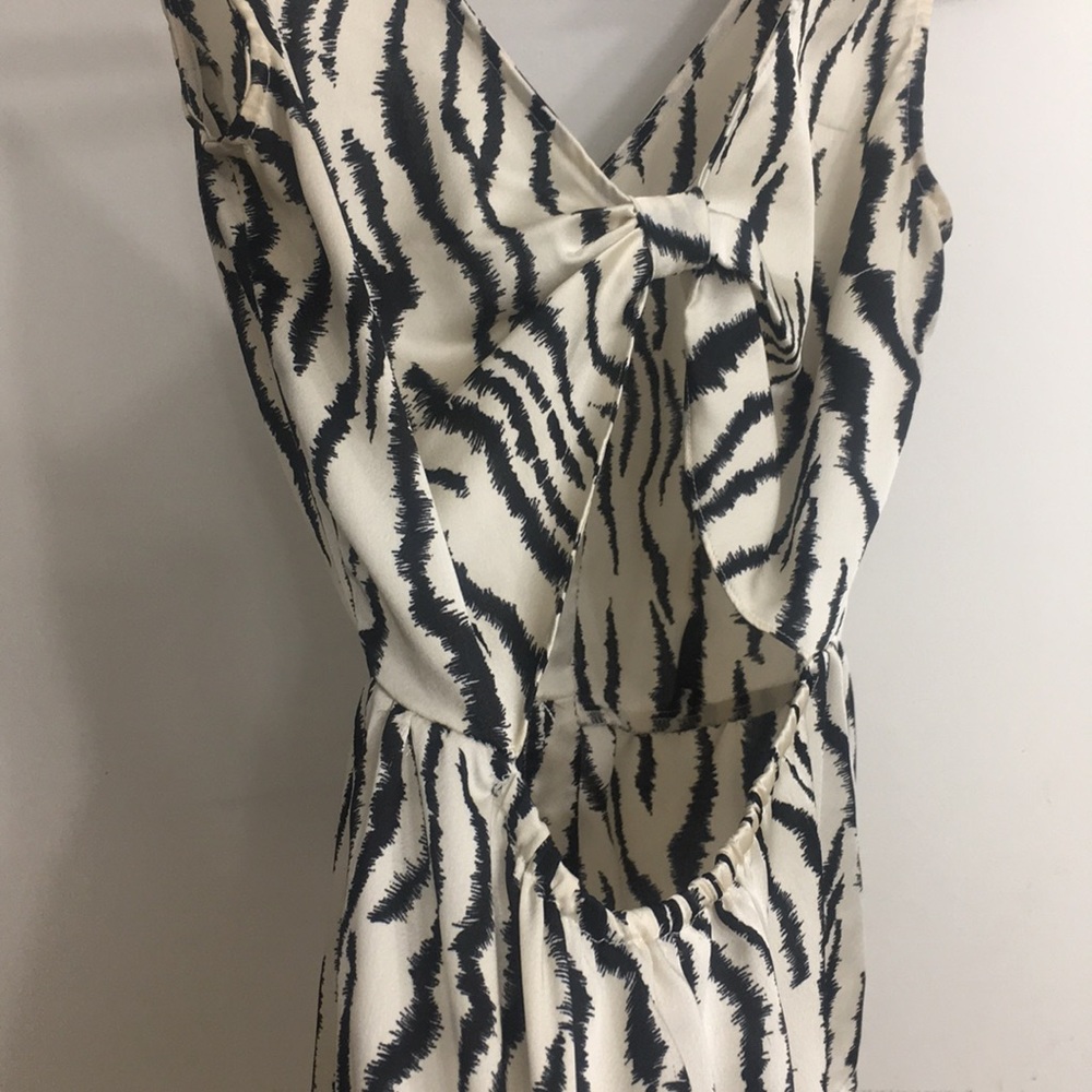 Off white zebra silk blouse